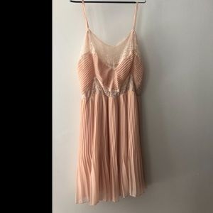 Pale pink summer vintage-style dress